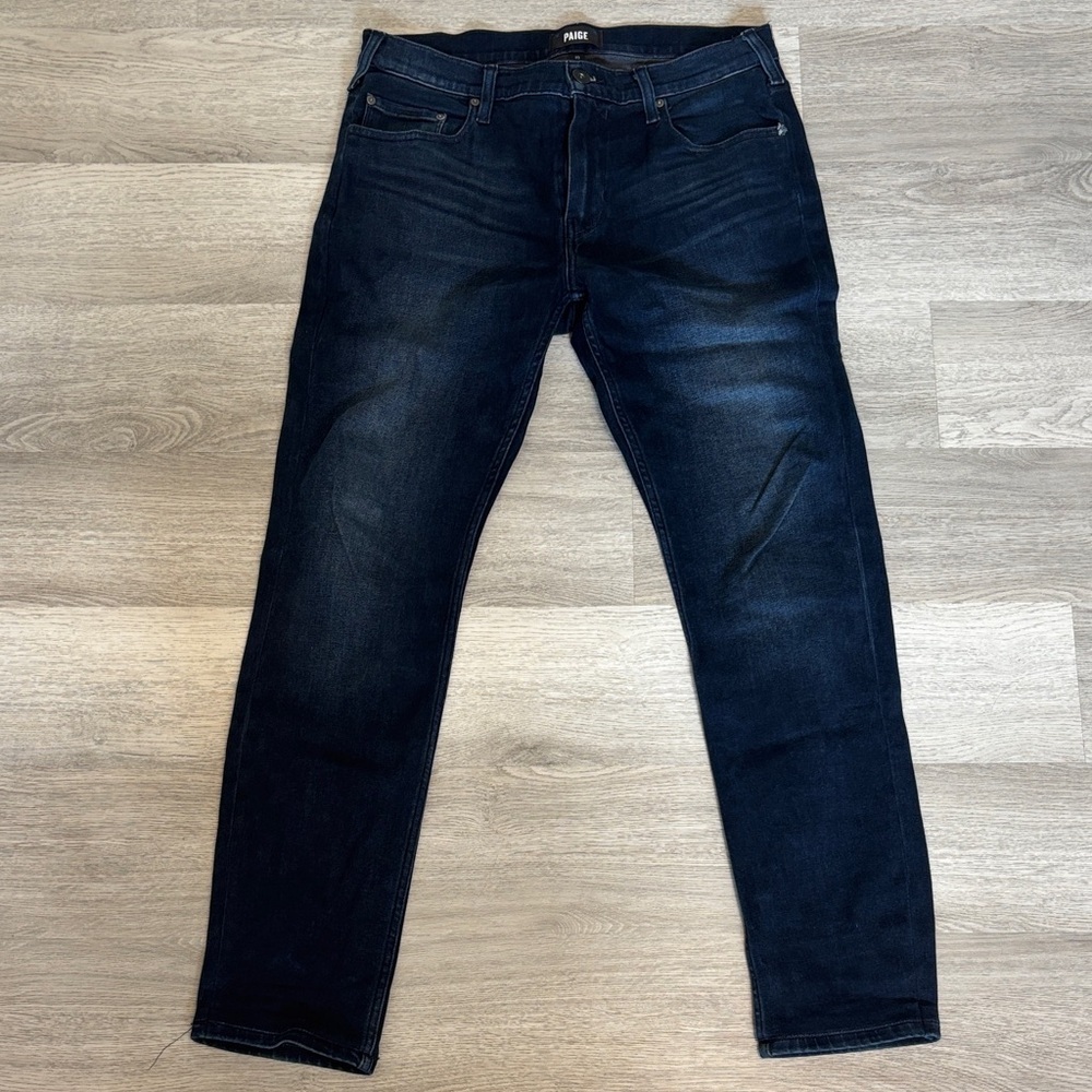 PAIGE Men's Dark Blue Jeans “Lennox” style​